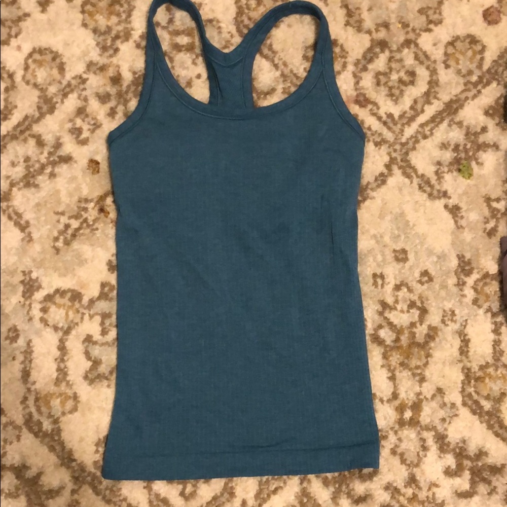 Lululemon Athletica Green Fitted Tank Top